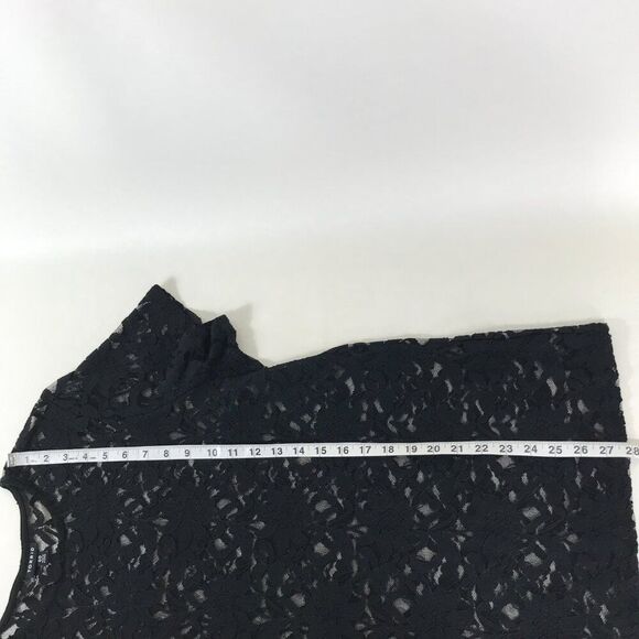 Torrid Sheer Stretch Lace Crew Neck Tee Women's Size 10 / M-L Black Floral - Picture 7 of 11